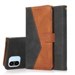 For Xiaomi Redmi A1 Dual-color Stitching Leather Phone Case(Black Brown)