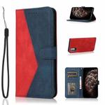 For Xiaomi Redmi Note 10 5G Dual-color Stitching Leather Phone Case(Red Blue)