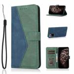 For Xiaomi Redmi Note 10 Pro Dual-color Stitching Leather Phone Case(Blue Green)