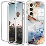 For Samsung Galaxy S23 5G 360 Full Body Painted Phone Case(Marble L07)