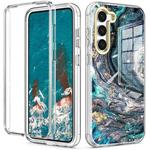For Samsung Galaxy S23 5G 360 Full Body Painted Phone Case(Marble L09)