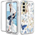 For Samsung Galaxy S23 5G 360 Full Body Painted Phone Case(Butterflies L10)