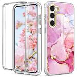 For Samsung Galaxy S23 5G 360 Full Body Painted Phone Case(Marble L13)