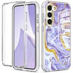 For Samsung Galaxy S23 5G 360 Full Body Painted Phone Case(Marble L14)