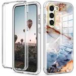For Samsung Galaxy S23+ 5G 360 Full Body Painted Phone Case(Marble L07)