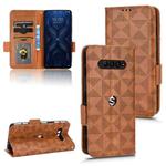 For Xiaomi Black Shark 4 / 4 Pro Symmetrical Triangle Leather Phone Case(Brown)