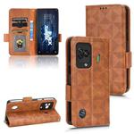 For Xiaomi Black Shark 5 Symmetrical Triangle Leather Phone Case(Brown)