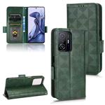 For Xiaomi 11T / 11T Pro Symmetrical Triangle Leather Phone Case(Green)