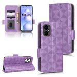 For Xiaomi Poco M4 5G Symmetrical Triangle Leather Phone Case(Purple)