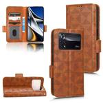 For Xiaomi Poco X4 Pro 5G Symmetrical Triangle Leather Phone Case(Brown)