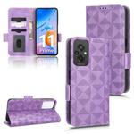 For Xiaomi Redmi 11 Prime 4G Symmetrical Triangle Leather Phone Case(Purple)