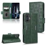 For Xiaomi Redmi K50 Gaming Symmetrical Triangle Leather Phone Case(Green)