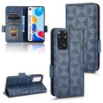 For Xiaomi Redmi Note 11 4G Global Symmetrical Triangle Leather Phone Case(Blue)