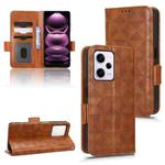 For Xiaomi Redmi Note 12 Pro+ 5G Global Symmetrical Triangle Leather Phone Case(Brown)