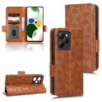 For Xiaomi Redmi Note 12 Pro Speed Symmetrical Triangle Leather Phone Case(Brown)