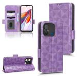 For Xiaomi Redmi 11A 4G Symmetrical Triangle Leather Phone Case(Purple)