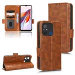 For Xiaomi Redmi 11A 4G Symmetrical Triangle Leather Phone Case(Brown)