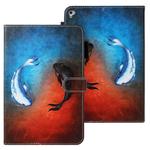 For iPad Air Cross Texture Painted Horizontal  Leather Case with Sleep / Wake-up Function & Card Slot & Holder & Wallet(Fish)
