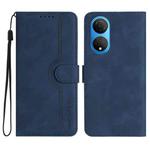 For Honor X7 4G/Play 30 Plus Heart Pattern Skin Feel Leather Phone Case(Royal Blue)