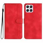 For Honor X8 4G/X30i/Play6T Pro Heart Pattern Skin Feel Leather Phone Case(Red)