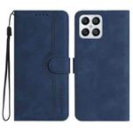 For Honor X8 4G/X30i/Play6T Pro Heart Pattern Skin Feel Leather Phone Case(Royal Blue)