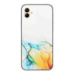 For Samsung Galaxy A04e Hollow Marble Pattern TPU Precise Hole Phone Case(Yellow)