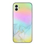 For Samsung Galaxy A04e Laser Marble Pattern Clear TPU Protective Phone Case(Grey)