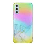 For Samsung Galaxy A25 5G Laser Marble Pattern Clear TPU Protective Phone Case(Grey)