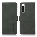 For Sony Xperia 10 V KHAZNEH Matte Texture Leather Phone Case(Green)