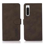 For Sony Xperia 10 V KHAZNEH Matte Texture Leather Phone Case(Brown)