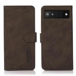 For Google Pixel 7a KHAZNEH Matte Texture Leather Phone Case(Brown)