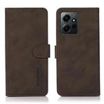 For Xiaomi Redmi Note 12 4G Global KHAZNEH Matte Texture Leather Phone Case(Brown)