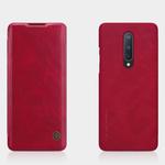 For OnePlus 8 NILLKIN QIN Series Crazy Horse Texture Horizontal Flip Leather Case with Card Slot(Red)