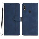 For Huawei Y6 2019 Heart Pattern Skin Feel Leather Phone Case(Royal Blue)