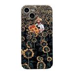 For iPhone 14 Precise Hole Glossy PC Phone Case(Sunflower)