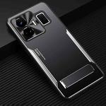 For Realme GT Neo5 Blade Series TPU + Titanium Alloy Phone Case with Holder(Black Silver)
