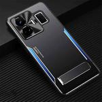 For Realme GT Neo5 Blade Series TPU + Titanium Alloy Phone Case with Holder(Black Blue)