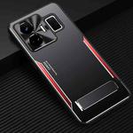 For Realme GT Neo5 Blade Series TPU + Titanium Alloy Phone Case with Holder(Black Red)