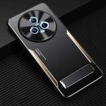 For Honor Magic5 Blade Series TPU + Titanium Alloy Phone Case with Holder(Black Gold)