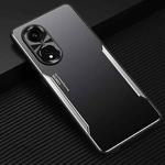 For OPPO A1 Pro / A98 Blade Series TPU + Titanium Alloy Phone Case(Black Silver)