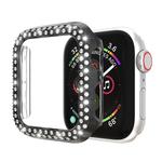 For Apple Watch Series 5 & 4 44mm Double Row Diamonds PC Protective Case(Black)