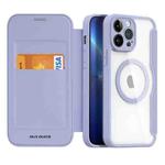 For iPhone 13 Pro Max DUX DUCIS Skin X Pro Series Magsafe PC + TPU Leather Phone Case(Purple)