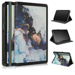 For 10 inch Marble Pattern Stitching Leather Tablet Case(Black)