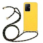 For Xiaomi 11T / 11T Pro Wheat Straw Material + TPU Phone Case with Lanyard(Yellow)