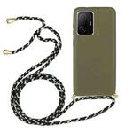 For Xiaomi 11T / 11T Pro Wheat Straw Material + TPU Phone Case with Lanyard(Army Green)