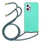 For Xiaomi Redmi Note 11 Pro+ 5G Wheat Straw Material + TPU Phone Case with Lanyard(Green)