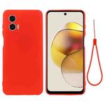 For Motorola Moto G53 5G Pure Color Liquid Silicone Shockproof Phone Case(Red)