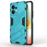 For Xiaomi Redmi Note 12 4G Global Punk Armor 2 in 1 PC + TPU Shockproof Phone Case with Holder(Blue)