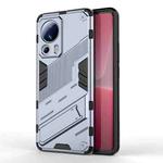 For Xiaomi 13 Lite Punk Armor 2 in 1 PC + TPU Shockproof Phone Case with Holder(Grey)