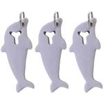 3pcs 2 in 1 Phone Tablet Card Removal Needle Dolphin Shape Card Opening Needle Cover(Grey)